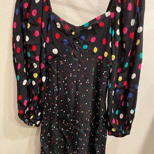 Polka Dot Long Sleeve Swing Dress - RIXO for Target Black